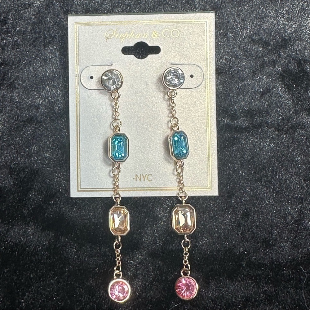 Stephan&Co Multi-Color Drop Studded Earring Bundle - Picture 3 of 7